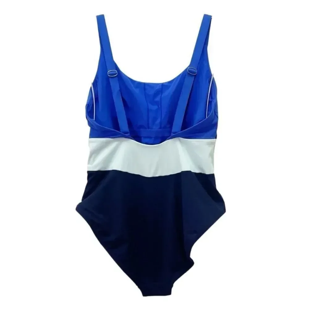 NWT Athleta Coastline One Piece Blue Swimsuit L